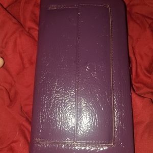 Purple clutch wallet
